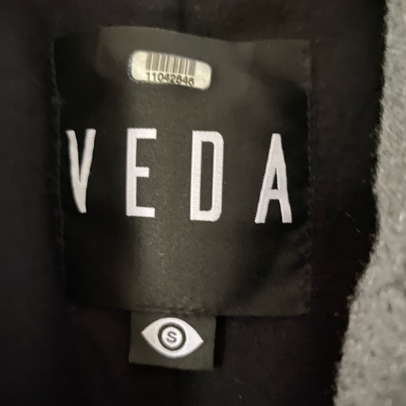 Veda Max Classic Leather Moto Jacket Black Women’s S Asymmetric Zip - Picture 8 of 9